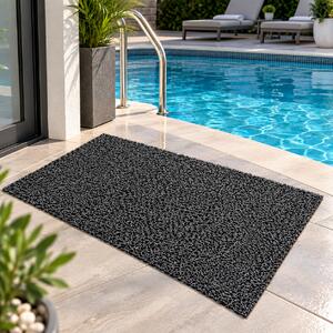Covor Exterior Interior Spaghetti , Model Curly, Latimea 100 cm, Gri 100 x 200