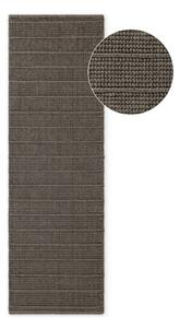 Covor tip traversă gri închis/maro închis țesut manual din lână 80x250 cm Camden Parker – Ted Baker