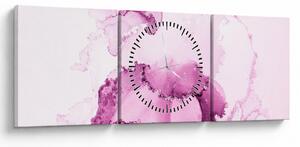 Tablou - Decor roz (cu ceas) (90x30 cm)