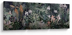 Tablou - Model de junglă pictat (cu ceas) (90x30 cm)