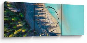 Tablou - Vedere la lac (cu ceas) (90x30 cm)