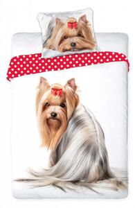 Lenjerie de pat pentru copii cu motiv de câine 2 părți: 1buc 160 cmx200 + 1buc 70 cmx80