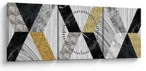 Tablou - Decor texturat (cu ceas) (90x30 cm)