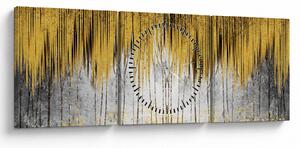 Tablou - Linii de aur (cu ceas) (90x30 cm)