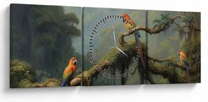Tablou - Pădure tropicală (cu ceas) (90x30 cm)