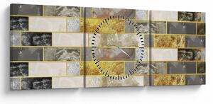Tablou - Decor cu texturi (cu ceas) (90x30 cm)