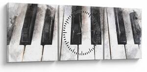 Tablou - Pian, acuarelă (cu ceas) (90x30 cm)