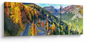 Tablou - Trecătoarea Malay Pass (cu ceas) (90x30 cm)