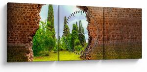 Tablou - Grădina Edenului (cu ceas) (90x30 cm)