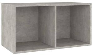 Cutie de depozitare viniluri, gri, 71x34x36 cm, lemn compozit