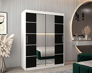 Dressing Marissa, 120x60x200cm, cu oglinda, Alb Wenge, Pal 18 mm