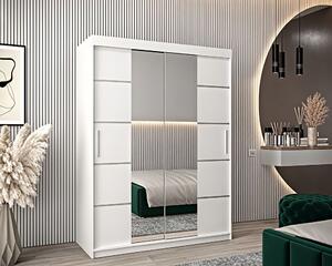 Dressing Marissa, 120x60x200cm, cu oglinda, Alb, Pal 18 mm