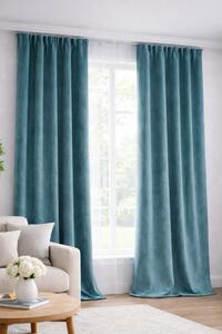 Draperie catifea turcoaz 140 x 260 cm Velunia Home – CONFTEX PUCIOASA