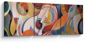 Tablou - Abstract muzical (cu ceas) (90x30 cm)