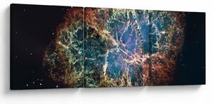 Tablou - Nebuloasa Crabului (cu ceas) (90x30 cm)