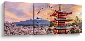 Tablou - Fuji (cu ceas) (90x30 cm)
