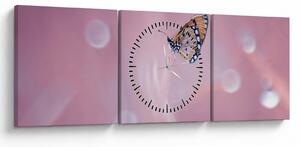 Tablou - Fluturele (cu ceas) (90x30 cm)