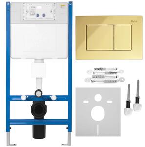 Cadru WC încastrat K011A-Q Rea cu buton J Gold