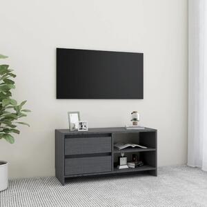 Comodă TV, gri, 80x31x39 cm, lemn masiv de pin