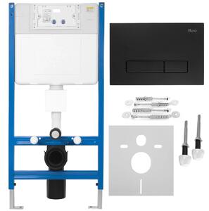 Cadru WC încastrat Rea cu buton HD Black