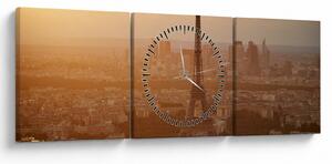 Tablou - Turnul Eiffel (cu ceas) (90x30 cm)