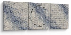 Tablou - Model de valuri (cu ceas) (90x30 cm)