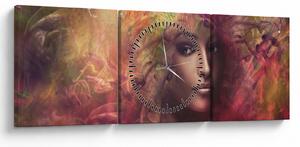 Tablou - Femeie de fantezie (cu ceas) (90x30 cm)