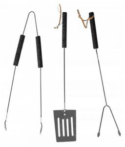 Gratar de gradina pe carbune BBQ 87x35 cm, negru/rosu