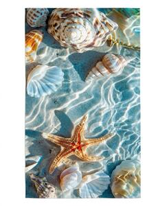 Prosop de plaja cu uscare rapida CORALIA colorat 70 x 140 cm, 100% microfibra
