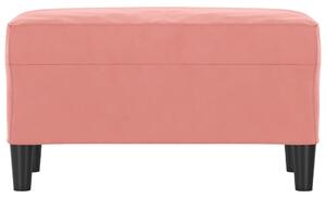 Bancă, roz, 70x35x41 cm, catifea