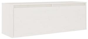 Dulap de perete, alb, 100x30x35 cm, lemn masiv de pin