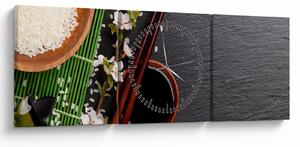 Tablou - Sushi (cu ceas) (90x30 cm)
