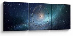 Tablou - Stele și nebuloase (cu ceas) (90x30 cm)