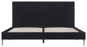 Cadru de pat, negru, 140 x 200 cm, material textil