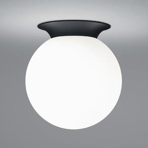 HELL Plafonieră Blob, abajur globular din sticlă opală, Ø 20 cm, reglabil, Negru, Camera de zi / sufragerie, Sticlă, Modern, glob