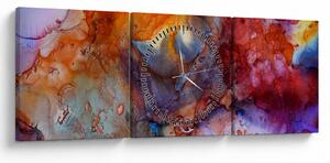 Tablou - Abstract Ink Art (cu ceas) (90x30 cm)