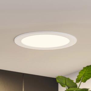 PRIOS Prios LED lampă încastrată Cadance, alb, 22 cm, set de 3, CCT, reglabil, Alb, Baie, Aluminiu, Modern, Corpuri de iluminat încastrate rotunde
