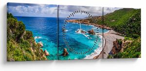 Tablou - Sardinia (cu ceas) (90x30 cm)