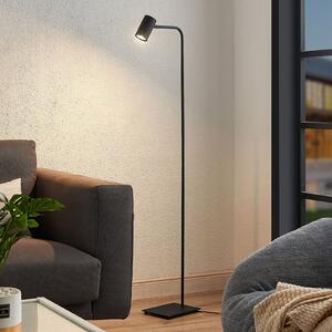Lindby Lampadar Sanad, înălțime 140 cm, negru, metal, GU10, Negru, Camera de zi / sufragerie, Metal, Modern