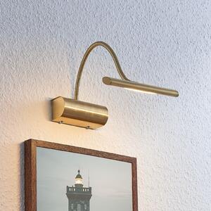 Lindby Rakel aplică tablou LED, braț flexibil, alamă mată, reglabil, Auriu / Alamă, Camera de zi / sufragerie, Metal, Modern