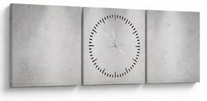 Tablou - Perete de beton cu lumini (cu ceas) (90x30 cm)