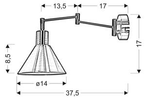Lampă de perete COPENHAGEN 1xE14/40W/230V