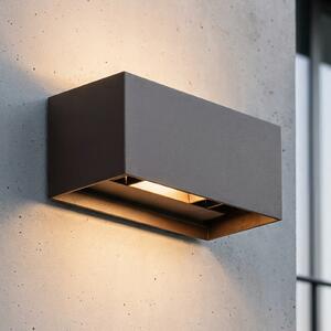 IDEAL LUX Ideal Lux LED pentru exterior Atom, maro, 20 cm, metal, Maro / Rugină, Metal, Modern, Priză de perete sus / jos