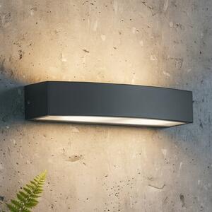 IDEAL LUX Lampă de exterior Ideal Lux Andromeda, antracit, lățime 45 cm, reglabil, Gri, Baie, Aluminiu, Modern, Soclu de perete jos