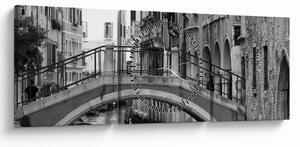 Tablou - Vedere din Veneția (cu ceas) (90x30 cm)