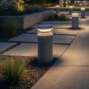 IDEAL LUX Ideal Lux Lampă cu soclu LED Boeing, antracit, înălțime 15 cm, Gri, Metal