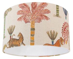 Abajur din material textil multicolor cu imprimeu animal 35/35/20