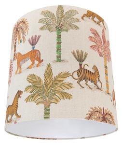 Abajur din material textil multicolor cu imprimeu animal 40/40/40