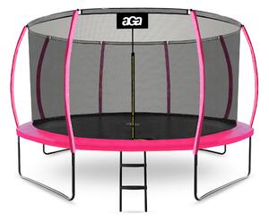 Aga SPORT EXCLUSIVE Trambulină 366 cm Roz + plasă de protecție + scară