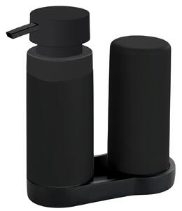Dispenser săpun și recipient din silicon pentru lichide, set 2-în-1 pentru bucătărie sau baie - 250 ml, WENKO